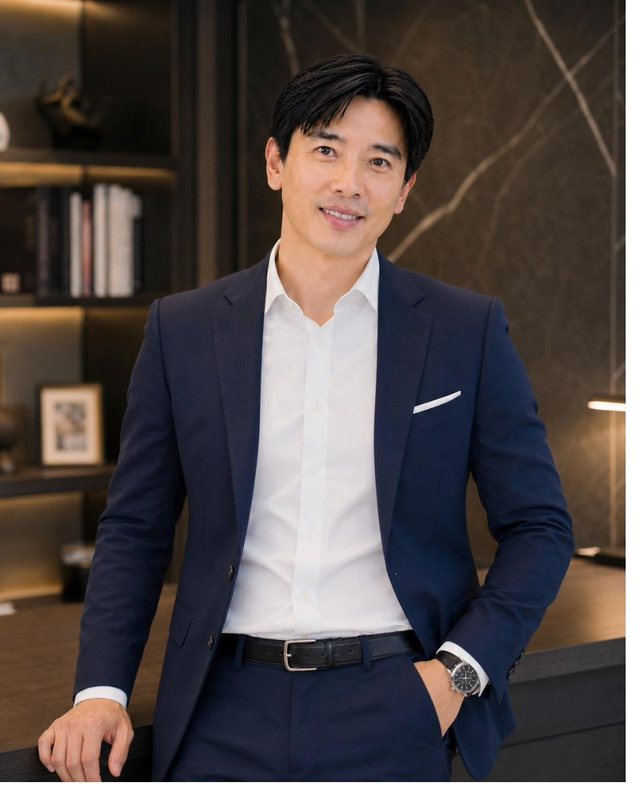 Dato' Seri Ivan Teh in a navy suit standing at a desk in a dark panelled office